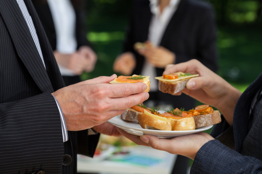 Party food at a corporate event 