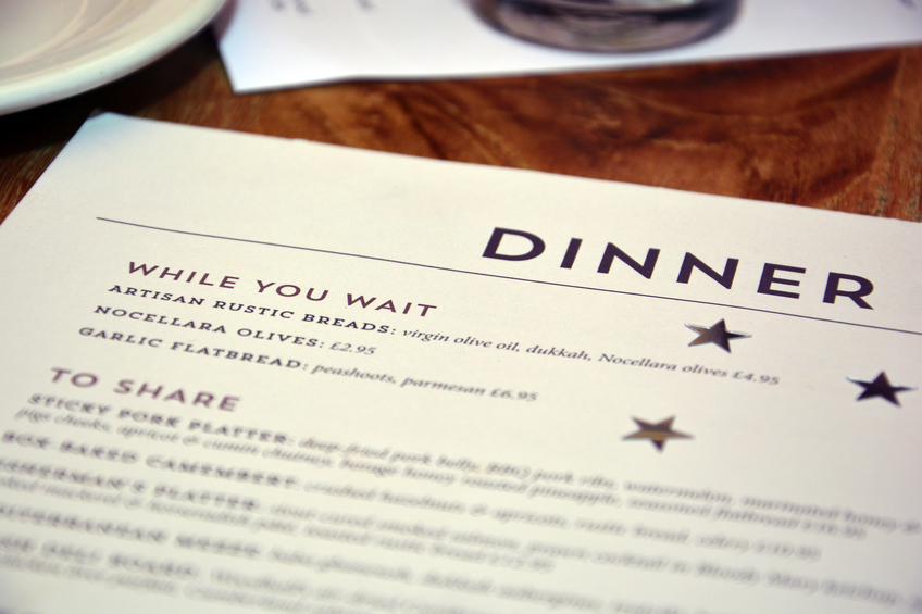 Restaurant Birthday celebration menu - While you wait